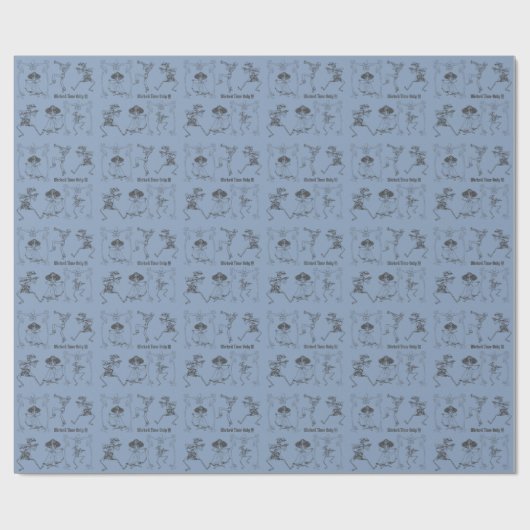 Grunge Retro Zwarte Halloween Feest Cadeaupapier (Vlak)