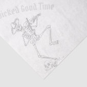 Grunge Retro Zwarte Halloween Feest Tissuepapier (Detail)