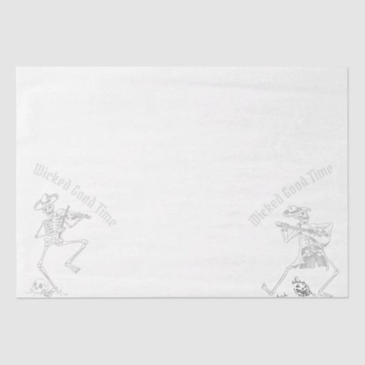 Grunge Retro Zwarte Halloween Feest Tissuepapier (Voorkant)