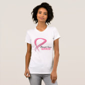 Grunge Ribbon Breast Cancer Survivor T-shirt (Voorkant volledig)