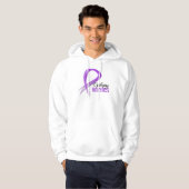 Grunge Ribbon Epilepsy Bewustheid Hoodie (Voorkant volledig)