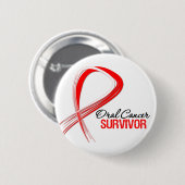 Grunge Ribbon Orale Kanker Overleving Ronde Button 5,7 Cm (Voorkant /achterkant)
