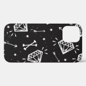 Grunge rock: diamanten, botten. Case-Mate iPhone case (Achterkant (horizontaal))