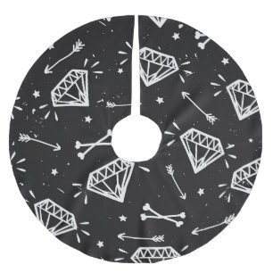 Grunge rock: diamanten, botten. kerstboom rok