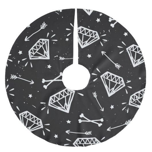 Grunge rock: diamanten, botten. kerstboom rok (Voorkant)