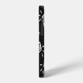 Grunge rock: diamanten, botten patroon. iPhone hoesje (Linkerkant)