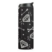 Grunge rock: diamanten, botten. thermosbeker (Gedraaid links)