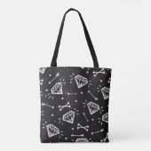 Grunge rock: diamanten, botten. tote bag (Achterkant)