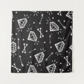 Grunge rock: diamanten, botten. wandkleed (Voorkant (horizontaal))