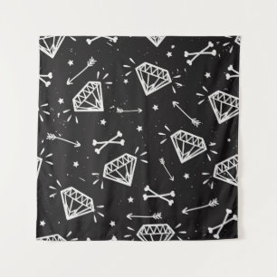 Grunge rock: diamanten, botten. wandkleed
