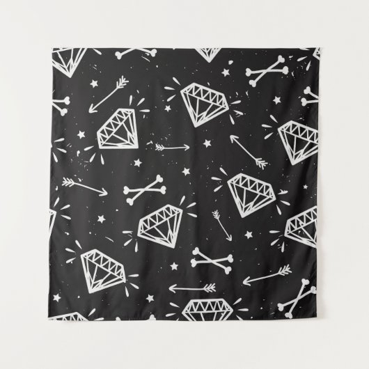 Grunge rock: diamanten, botten. wandkleed (Voorkant)