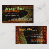 Grunge Rock Guitar Music Studio Visitekaartje Klantenkaartje (Voorkant / Achterkant)