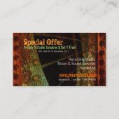 Grunge Rock Guitar Music Studio Visitekaartje Klantenkaartje (Achterkant)