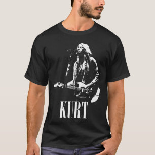 Grunge Rock Legend - Witte Stencil T-shirt