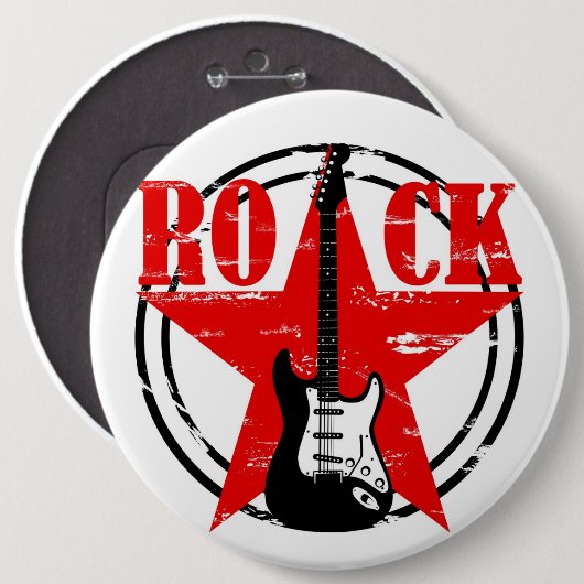 Grunge rock ronde button 6,0 cm (Voorkant /achterkant)