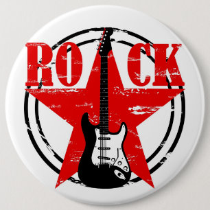 Grunge rock ronde button 6,0 cm
