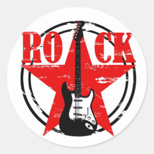 Grunge rock ronde sticker