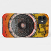 Grunge rode en oranje muziekluidspreker Case-Mate iPhone case (Achterkant (horizontaal))