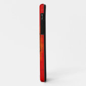 Grunge rode en oranje muziekluidspreker Case-Mate iPhone case (Achterkant/links)