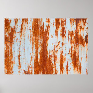 grunge roestige stalen wand achtergrond en textuur poster