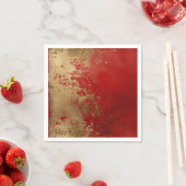 Grunge Rood en Goud Servet (Insitu)