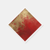 Grunge Rood en Goud Servet (Hoek)
