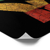 Grunge Rood Groen Geel Zwart Vuistzwart Lives Mat Poster (Hoek)