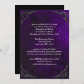 Grunge Roos Damask Gothic Invitation Kaart (Voorkant / Achterkant)