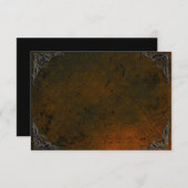 Grunge Roos Damask Gothic Note Kaart (Voorkant / Achterkant)