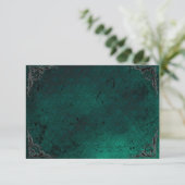 Grunge Roos Damask Gothic Note Kaart (Staand voorkant)