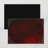 Grunge Roos Damask Gothic Note Kaart Notitiekaartje (Voorkant / Achterkant)