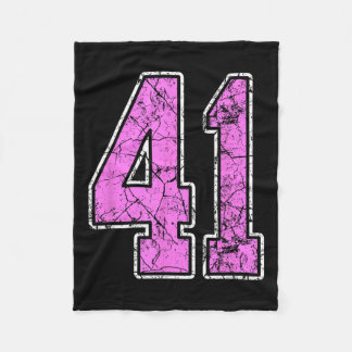 Grunge Roze En Roze Nummer 41 Jersey Speler Unifo Fleece Deken