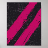 Grunge roze penseelstreek Abstract ontwerp Poster (Voorkant)