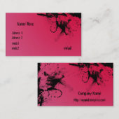 Grunge roze Visitekaartje (Voorkant / Achterkant)