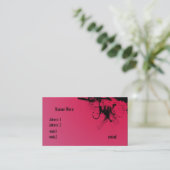 Grunge roze Visitekaartje (Staand voorkant)
