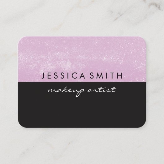 Grunge roze zwart, twee tonnen visitekaartje (Voorkant)