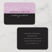 Grunge roze zwart, twee tonnen visitekaartje (Voorkant / Achterkant)