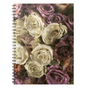 Grunge, rozen, foto notitieboek