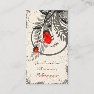  Grunge Rozen Visitekaartjes 3,5 inch x 2 inch