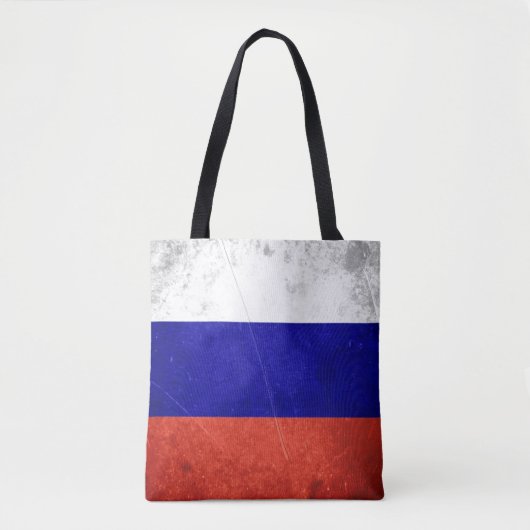 Grunge Russische vlag Tote Bag (Voorkant)