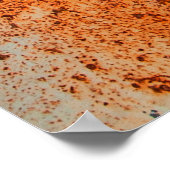 Grunge rusted metal texture. Roestcorrosie en o Poster (Hoek)