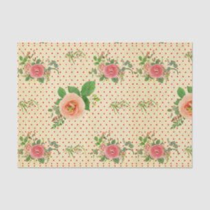 Grunge,rustic,,floraal,koraal,Victoriaans,giral Tissuepapier