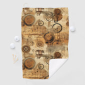 Grunge Rustic Steampunk Klok Golfhanddoek (Insitu)