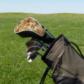 Grunge Rustic Steampunk Klok Golfheadcover (Insitu)