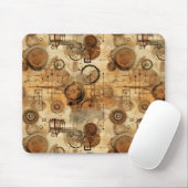 Grunge Rustic Steampunk Klok Muismat (Met muis)