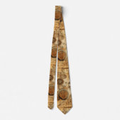 Grunge Rustic Steampunk Klok Stropdas (Achterkant)