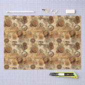 Grunge Rustic Steampunk Klok Tissuepapier (Craft)