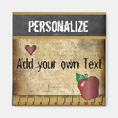 Grunge  rustiek leraar ontwerp magneet (Voorkant)