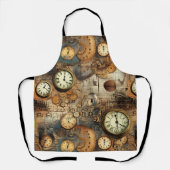 Grunge rustieke Steampunk klok (10) Schort (Voorkant)