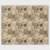 Grunge rustieke Steampunk klok (11) Cadeaupapier (Vlak)